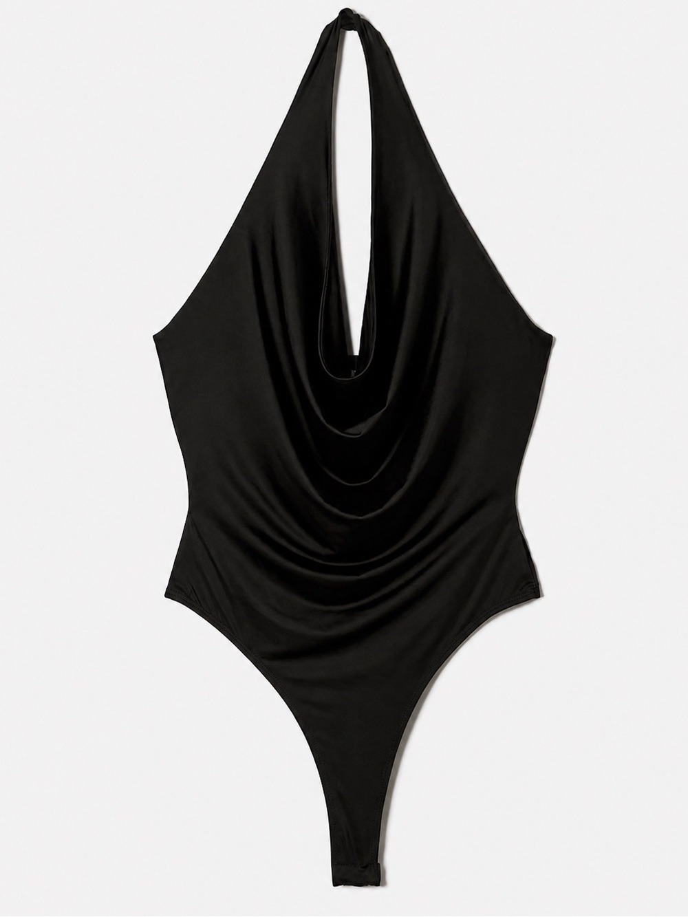 Tally Weijl Black Halter Cowl Neck Bodysuit‎ | Backless | Size M